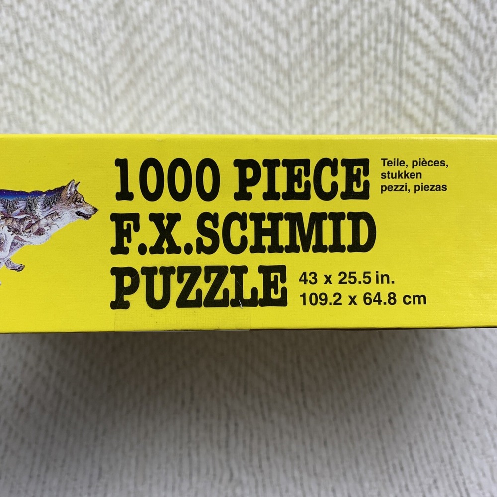 Sealed FX Schmid Pack Leader 1000 Piece Wolf Shape Puzzle 3 Foot Long New Sealed - Picture 8 of 12